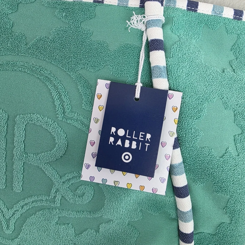 NWT Roller Rabbit Target Star Geo Terry Beach Large Tote Bag - Picture 9 of 13